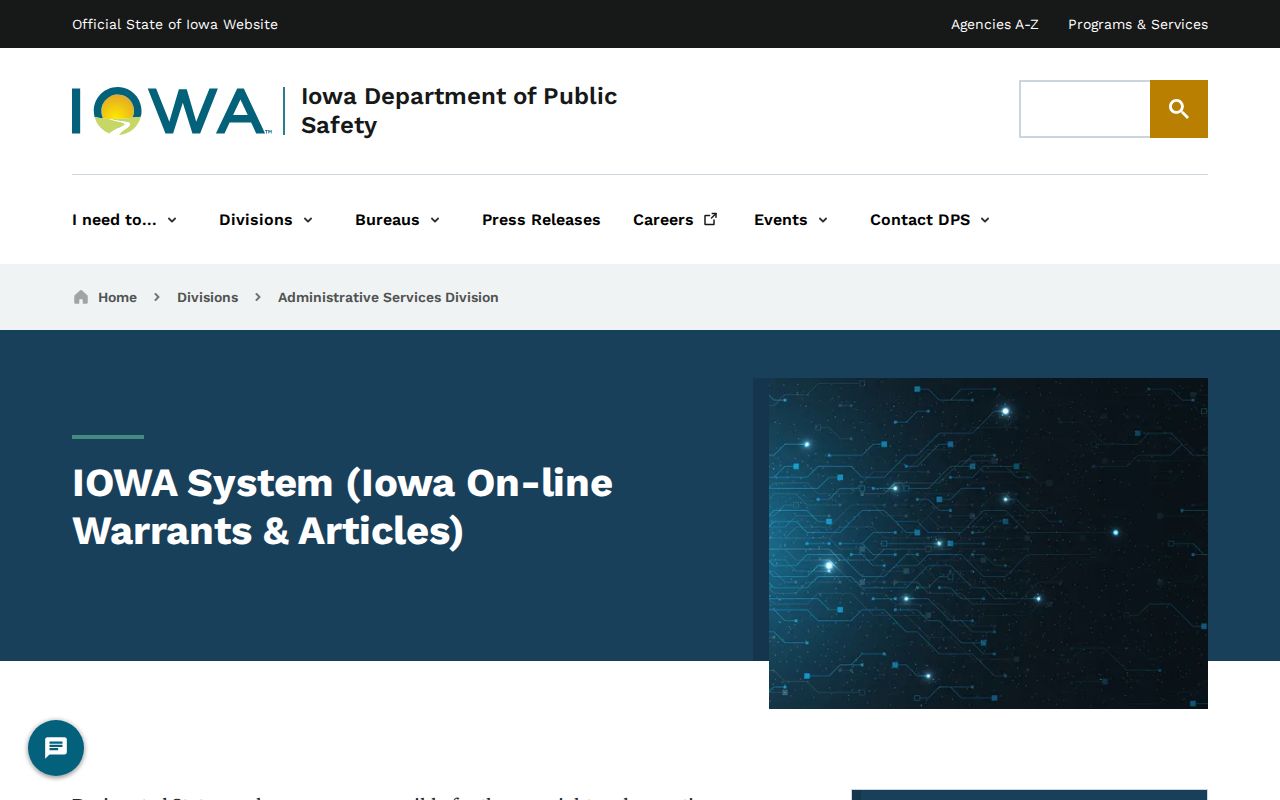 Poweshiek County bench warrants restricted Iowa enforcement system