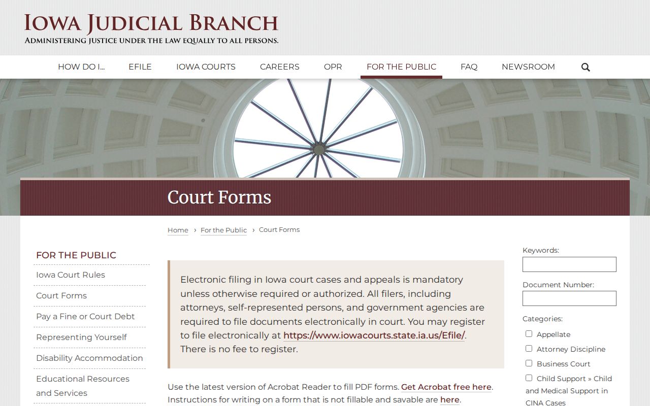 Poweshiek County bench warrants Iowa court form filters
