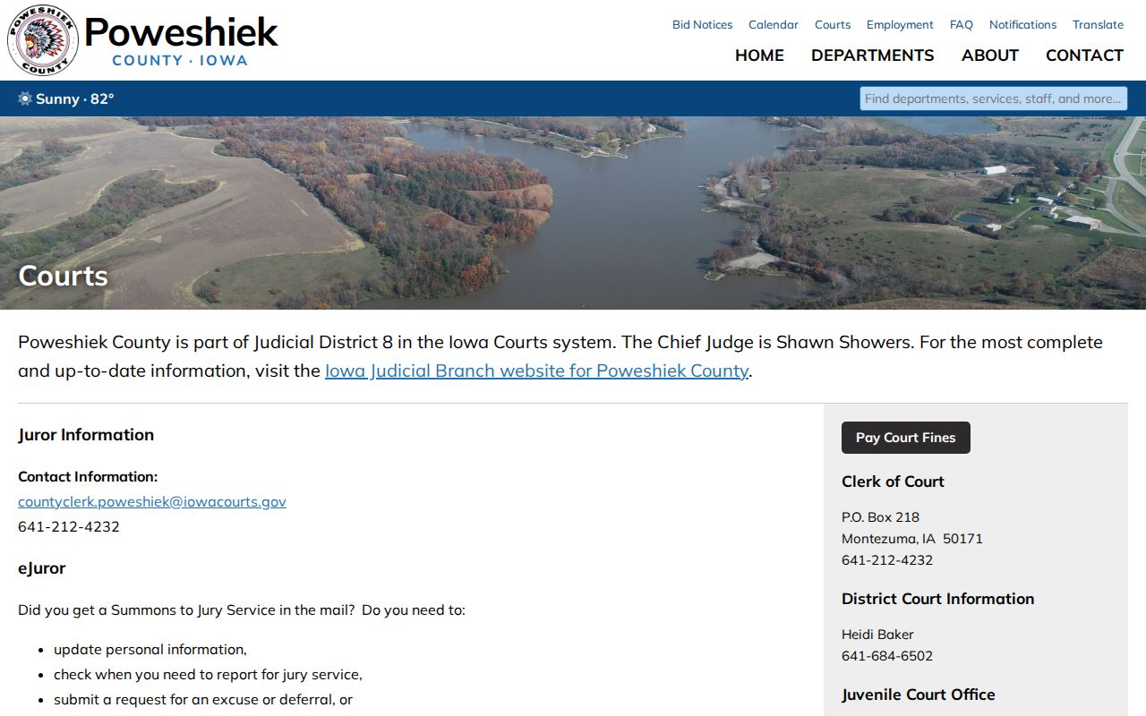 Poweshiek County warrant records courthouse access information